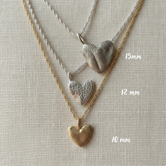 Heart imprint necklace