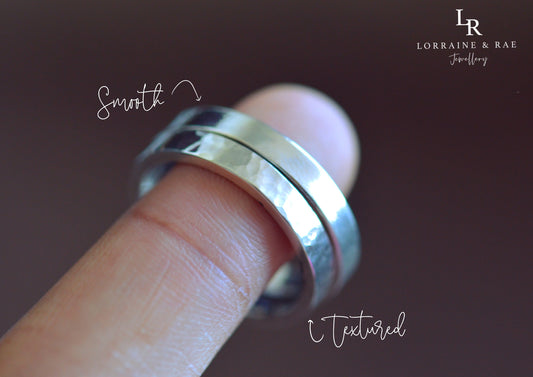 Heart cut out ring set