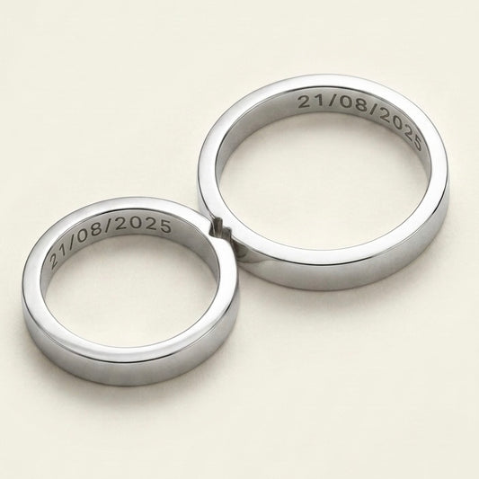 Connected Hearts Ring Set