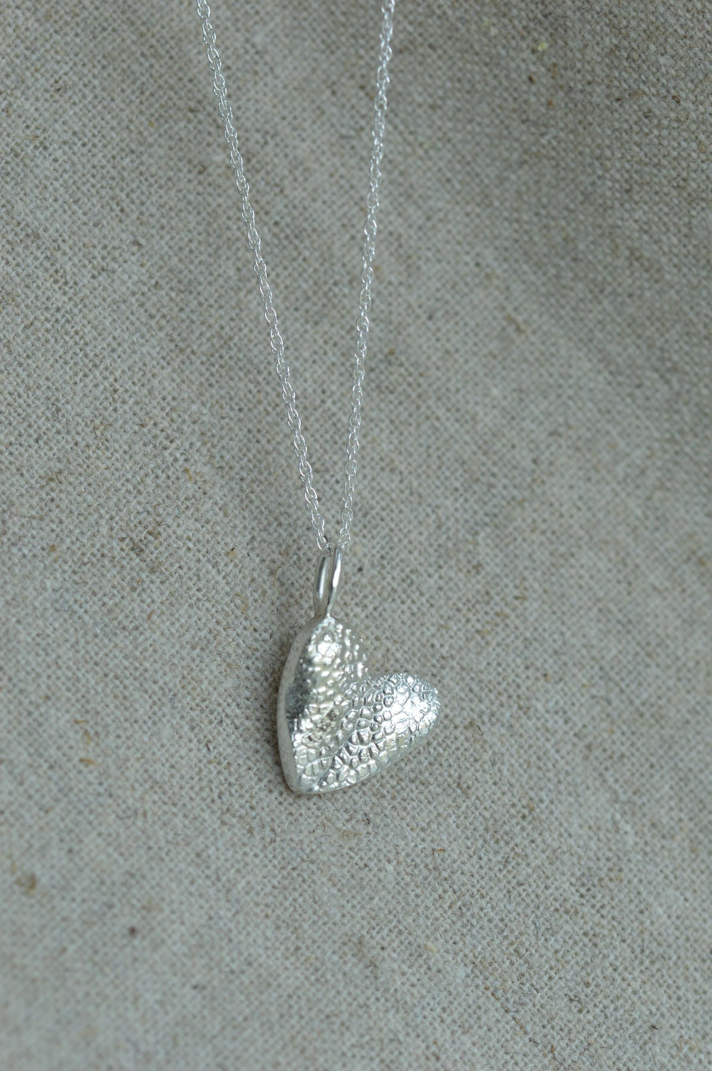 Heart imprint necklace