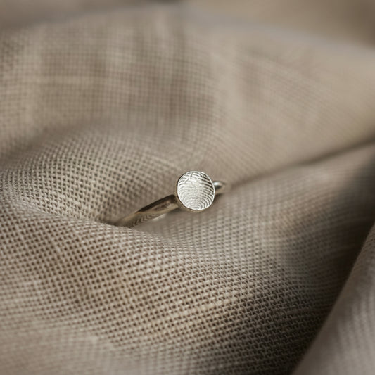 Stackable Finger print dot ring