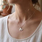 Two fingerprint heart necklace