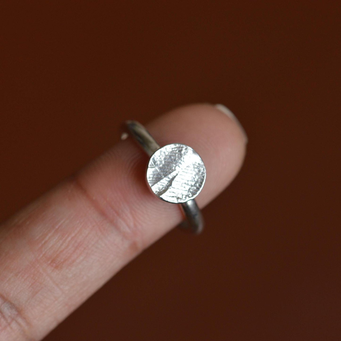 Stackable Finger print dot ring