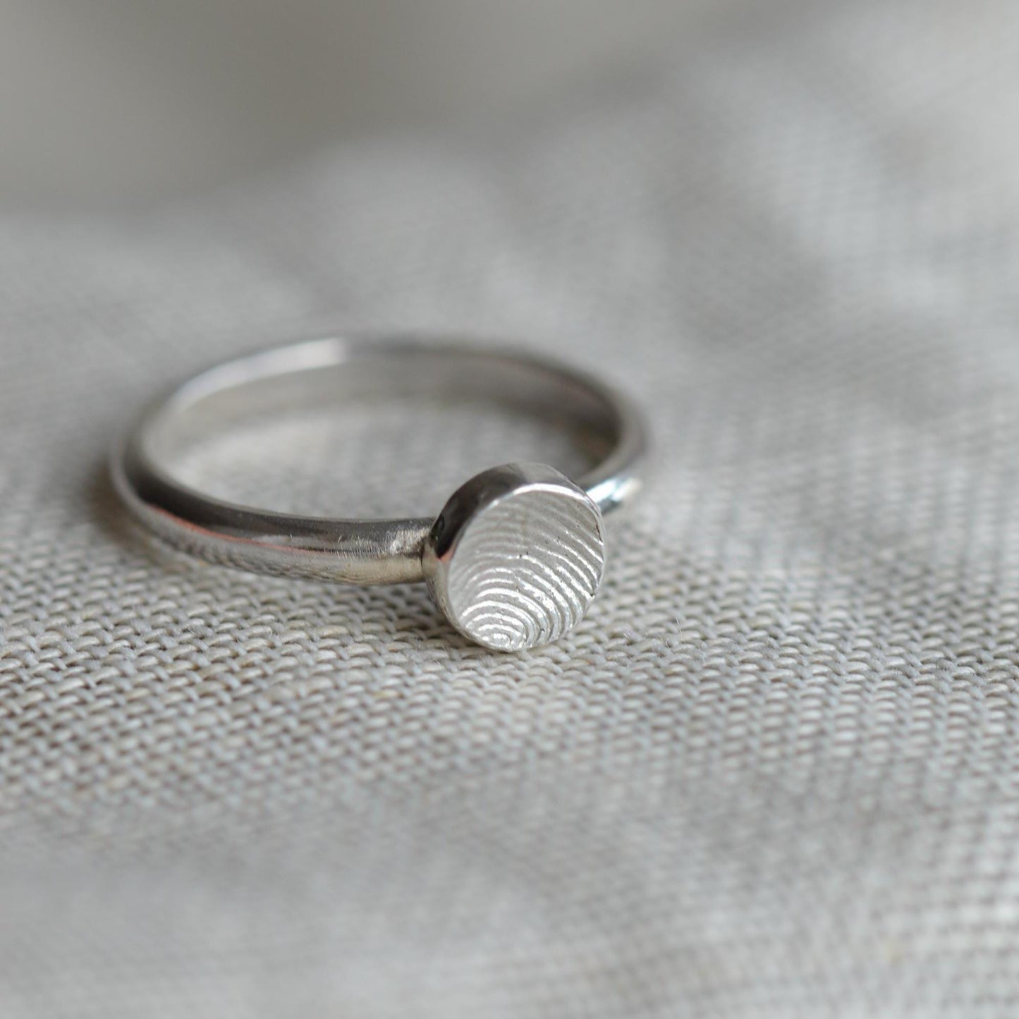 Stackable Finger print dot ring