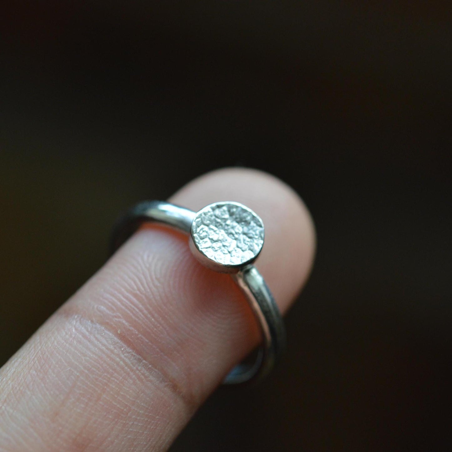 Stackable Finger print dot ring