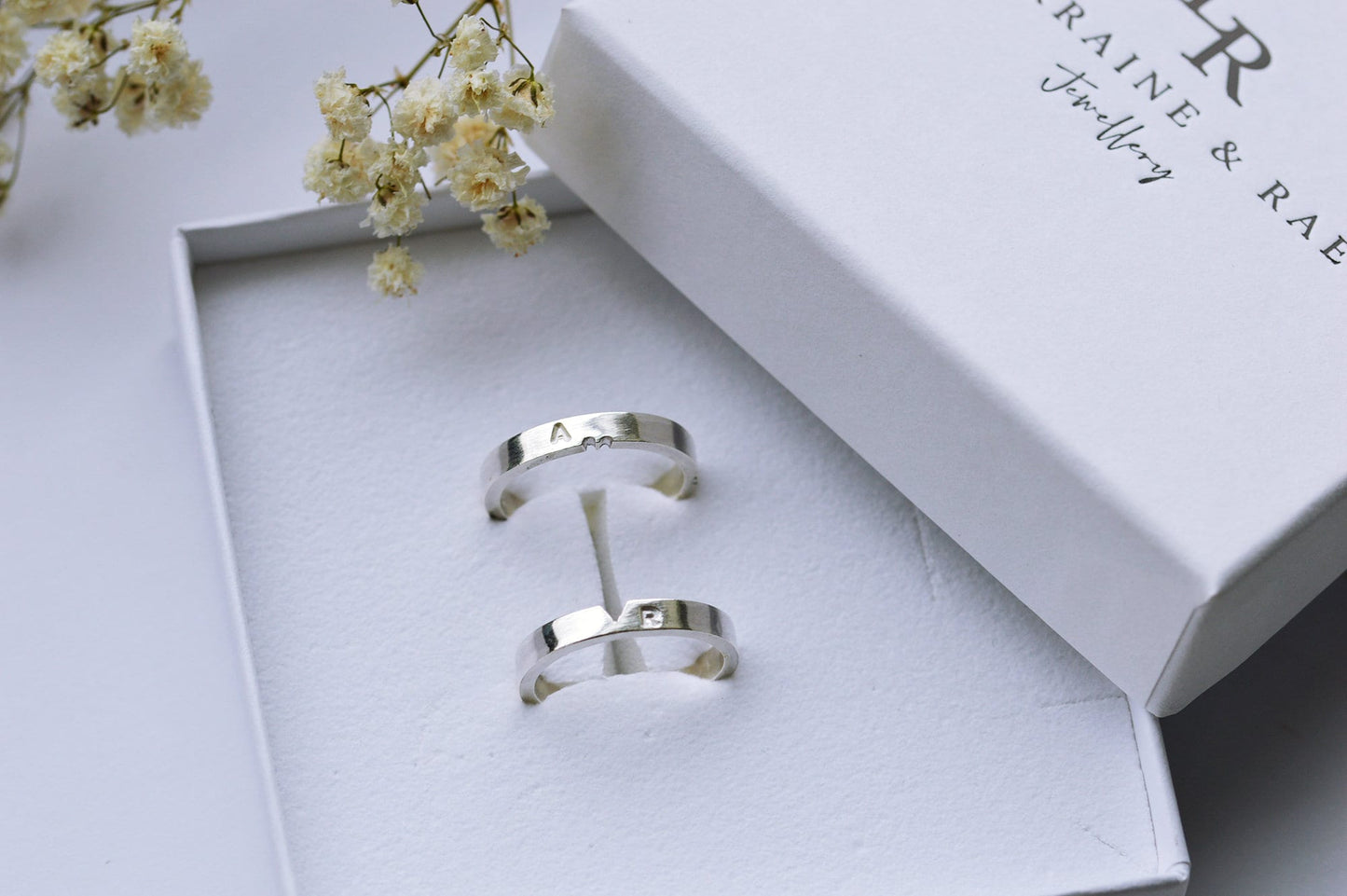 Heart cut out ring set
