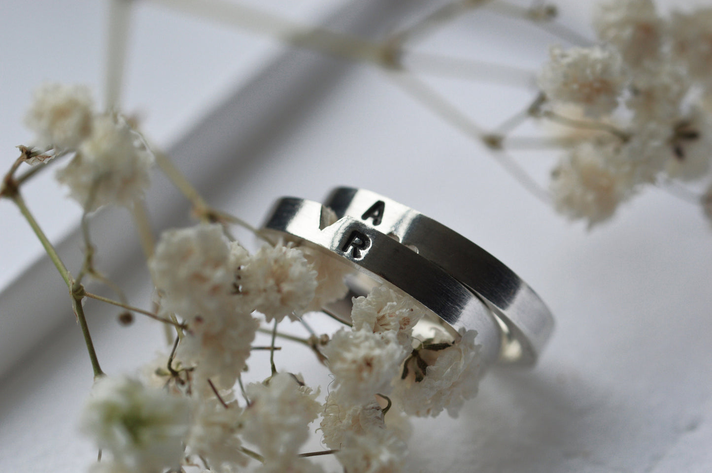 Heart cut out ring set