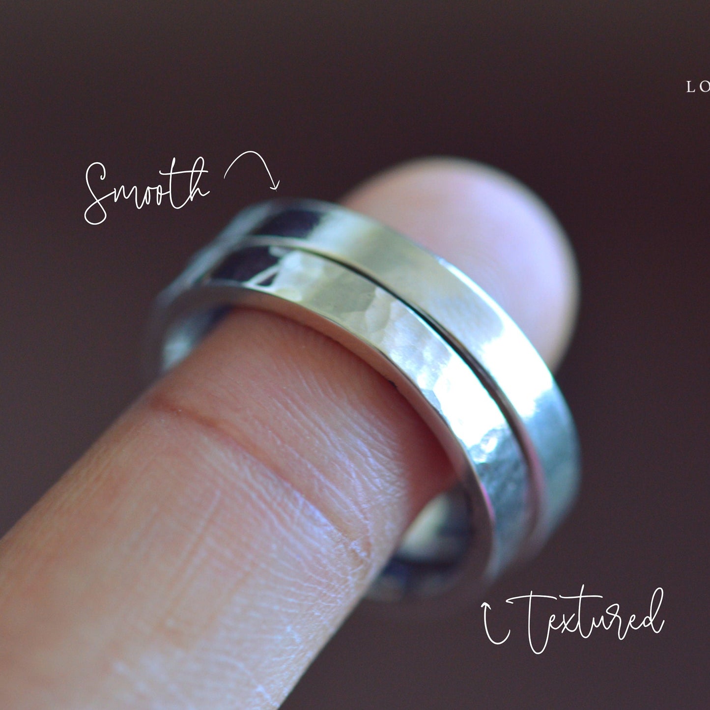 Heart cut out ring set