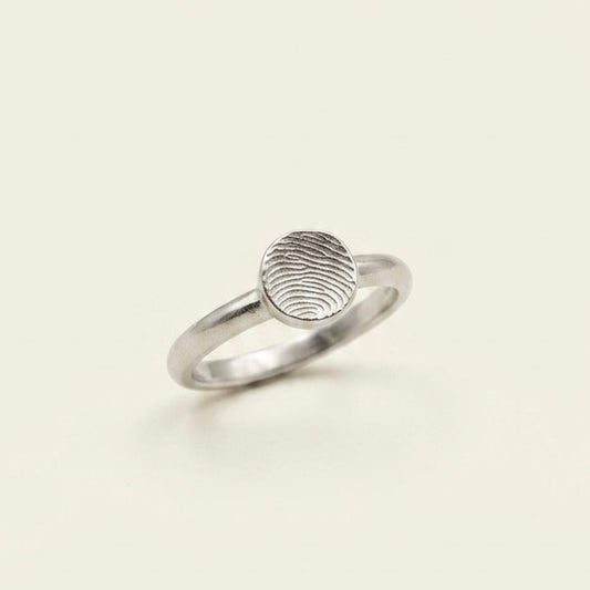 Stackable Finger print dot ring