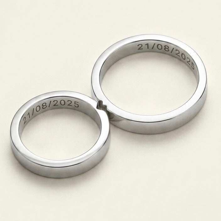 Connected Hearts Ring Set