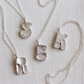 Letter fingerprint necklace