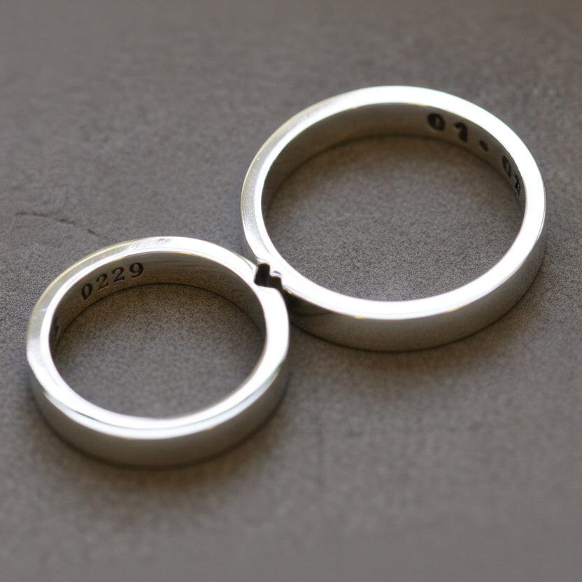 Connected Hearts Ring Set