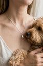 Fine Silver Fingerprint Pet Nose Print Pendant, Custom Memorial Necklace