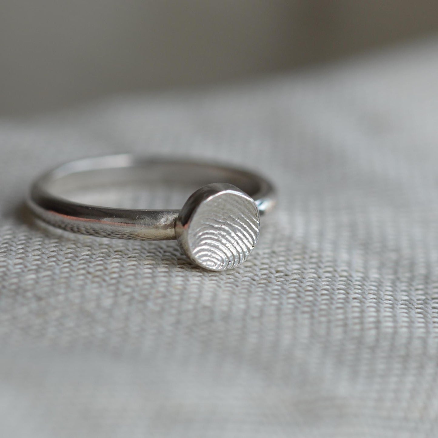 Stackable Finger print dot ring